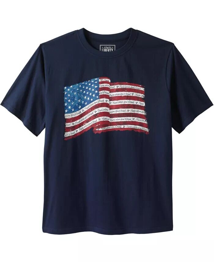 

Футболка Americana Screen для мужчин больших и высоких размеров от KingSize Liberty Blues, мультиколор