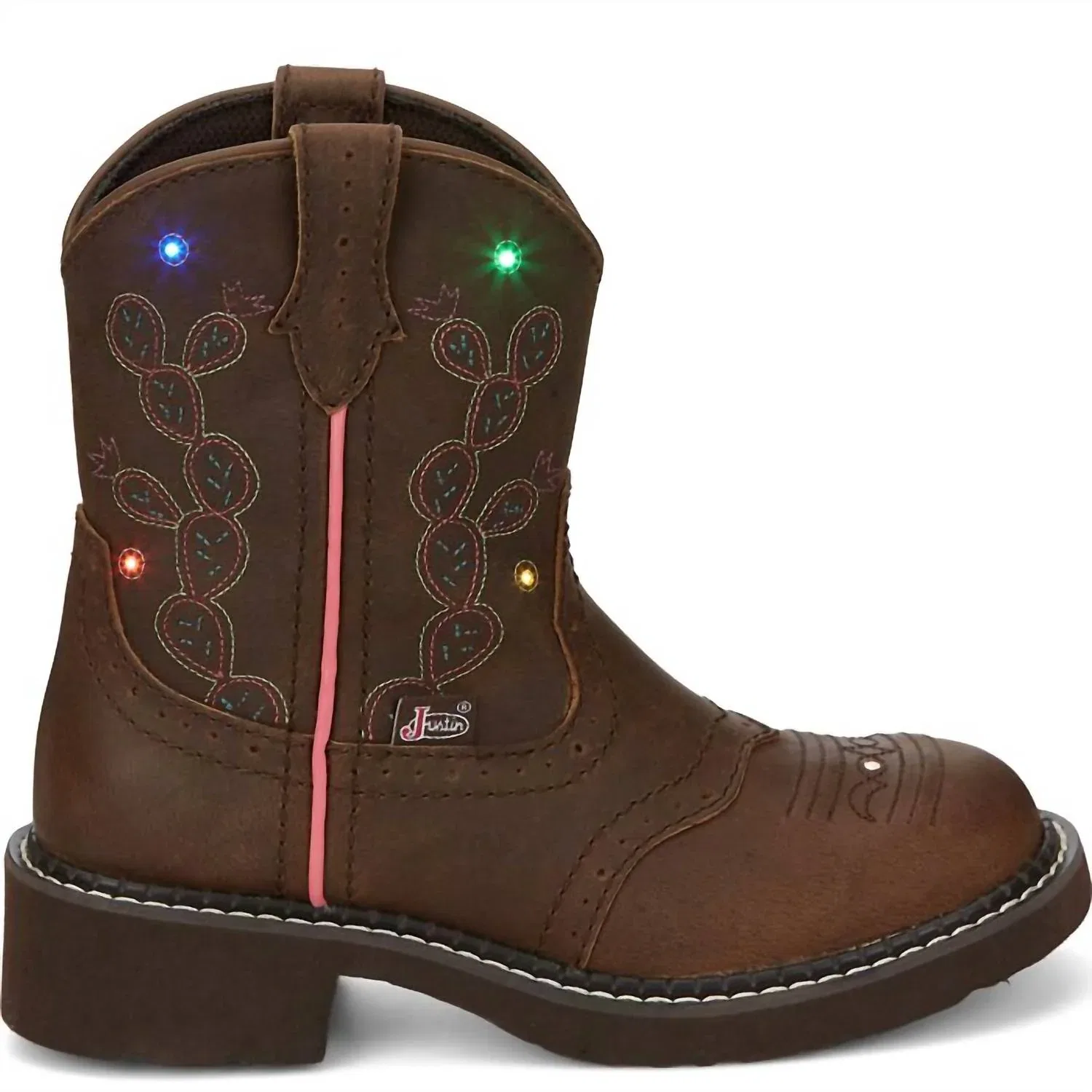 Justin Boots Блестящие ковбойские сапоги для девочек коричневого цвета — фото 2