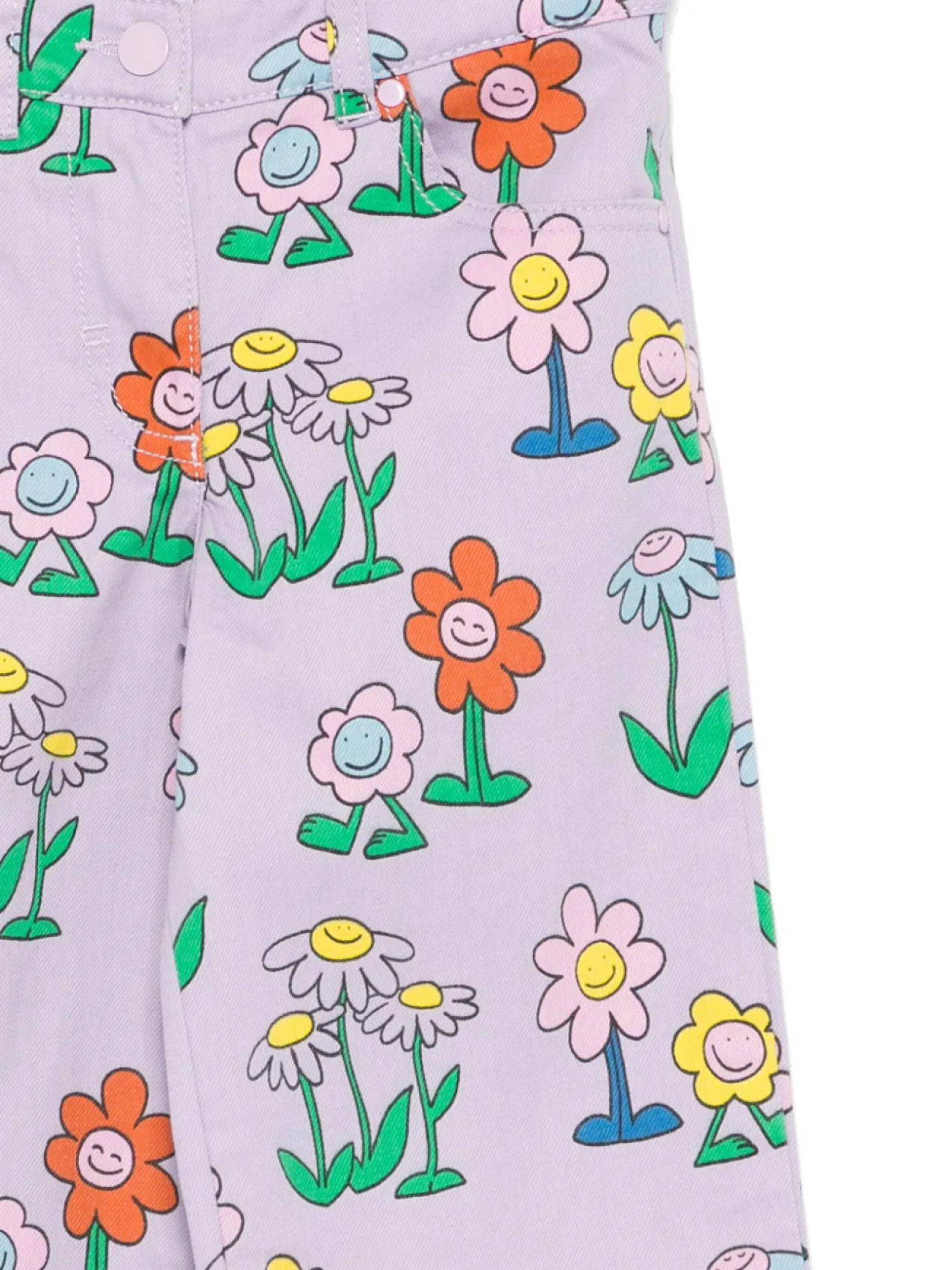 Брюки с цветочным принтом Stella McCartney Kids, фиолетовый — фото 3