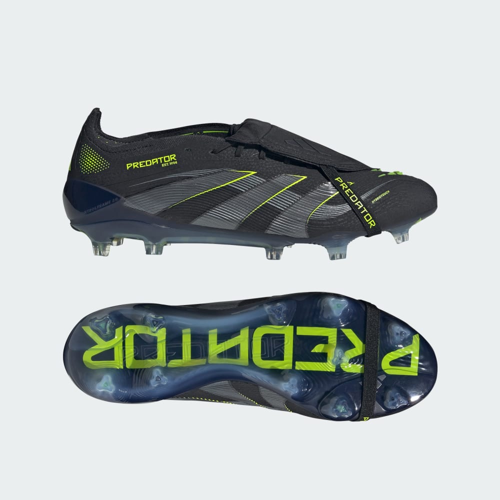 

Бутсы Adidas Predator Elite Fold-Over Tongue Firm Ground Cleats, цвет Core Black/Carbon/Lucid Lemon