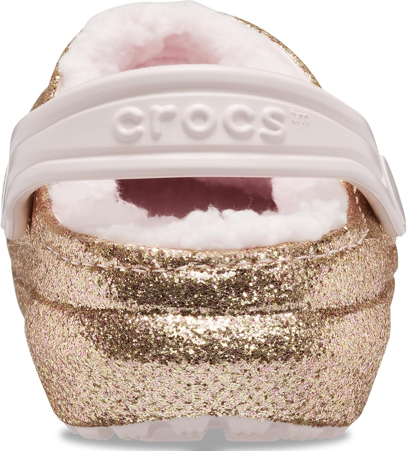 Детские классические сабо Crocs унисекс с подкладкой, бледно-розовый — фото 2