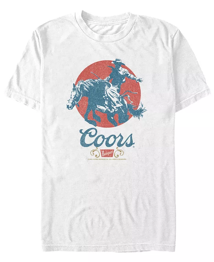 

Мужская футболка с коротким рукавом Longhorn Banquet Coors Brewing Company, белый