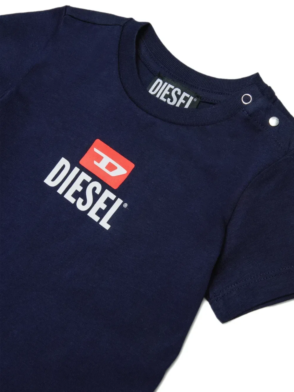 Комплект из топа и шорт с логотипом Diesel Kids, синий — фото 3