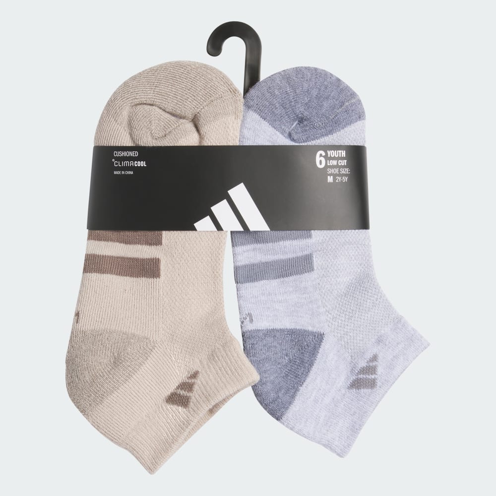 Носки Adidas Athletic Cushioned 6-Pack Low-Cut Socks Kids, цвет Beige/Multicolor/Magic Earth — фото 2