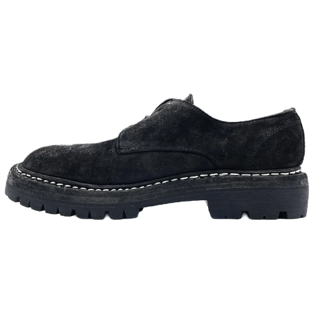 GUIDI Кожаные повседневные туфли мужские черные