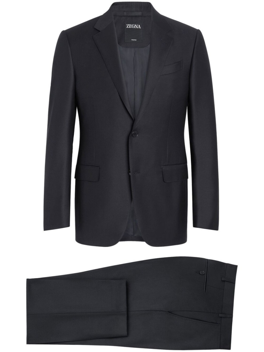 

Zegna шерстяной костюм Pinpoint Trofeo, синий