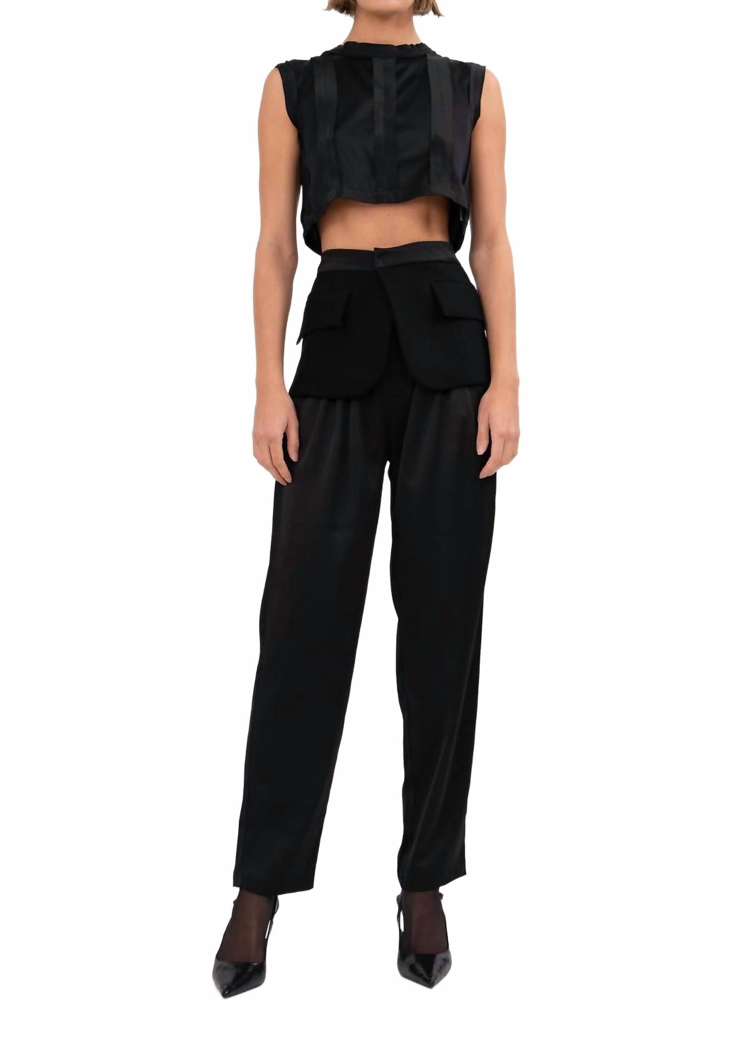 

Черные многослойные брюки Raven NONCHALANTLABEL