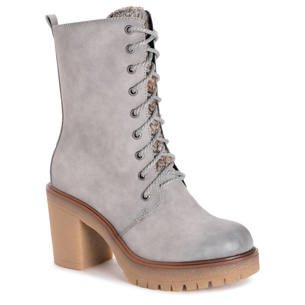 Ботильоны на толстом каблуке с утолщением Muk Luks, grey