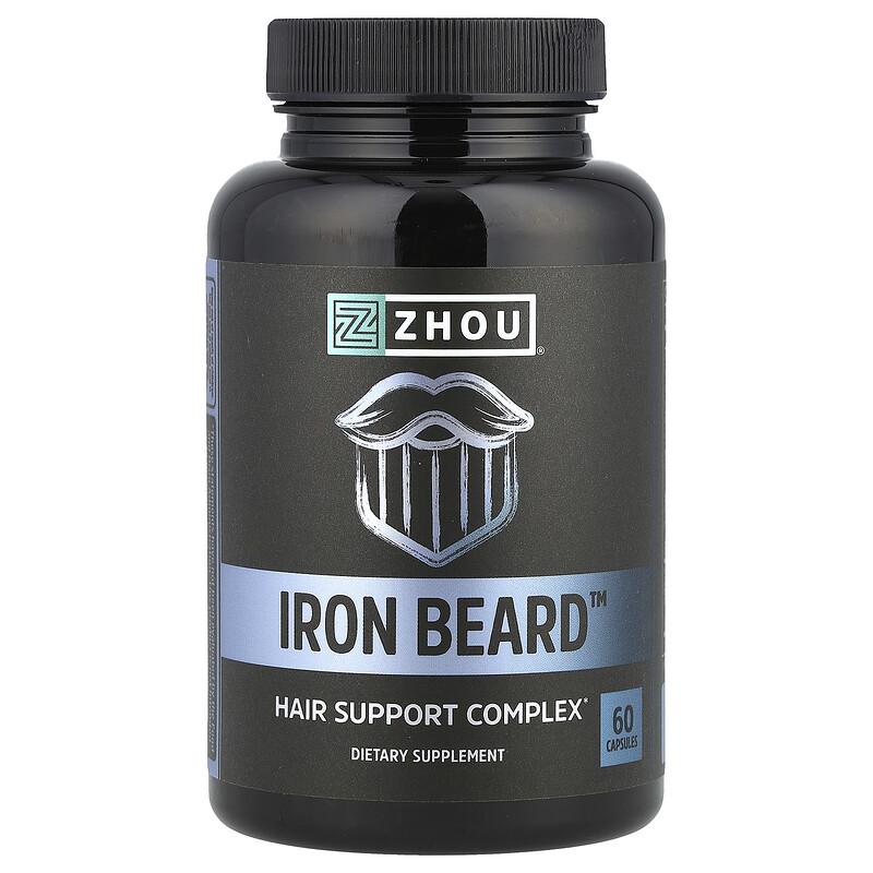 

Zhou Nutrition, Iron Beard, 60 вегетарианских капсул