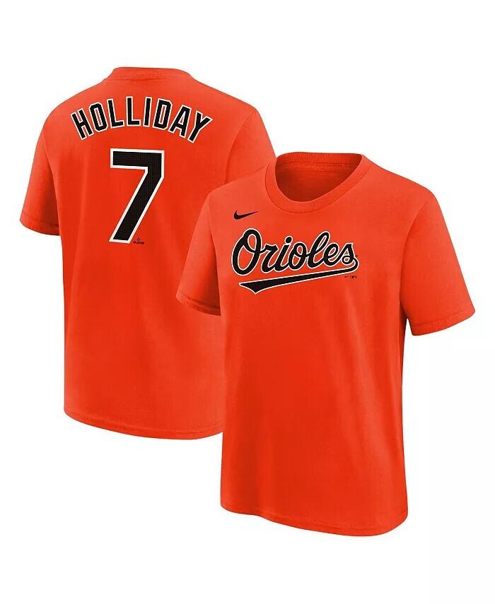 

Футболка с именем и номером Big Boys and Girls Jackson Holliday Orange Baltimore Orioles Nike