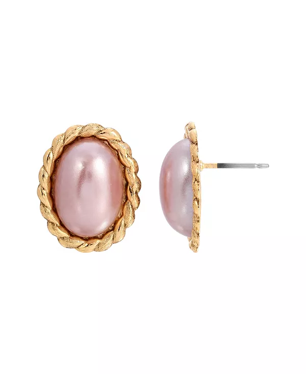 

Серьги с розовым искусственным жемчугом 2028, pink