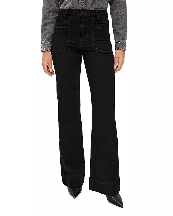 

Джинсы Alamitos с высокой посадкой, полностью черные. Rails, черный