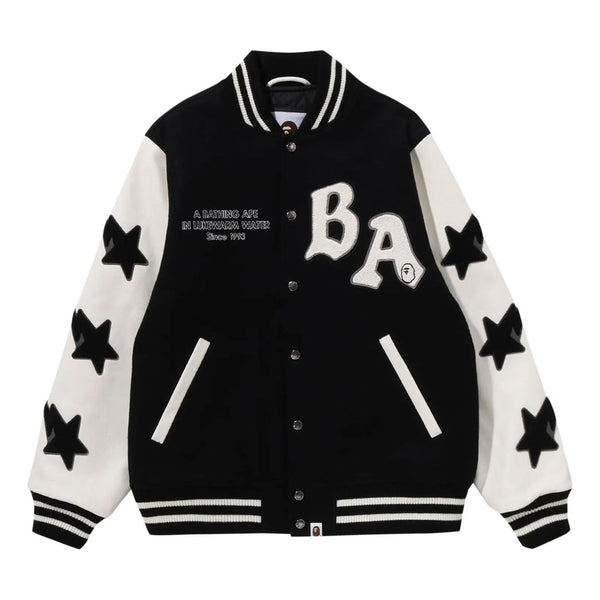 

Куртка relaxed fit varsity jacket A Bathing Ape, черный