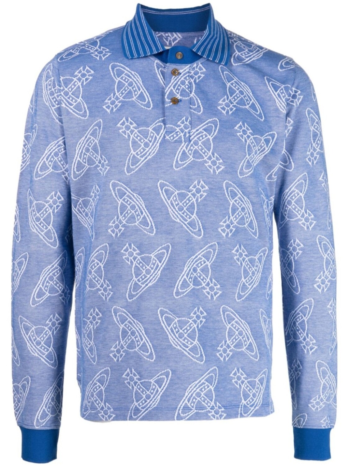 

Vivienne Westwood жаккардовая рубашка поло Orb, синий