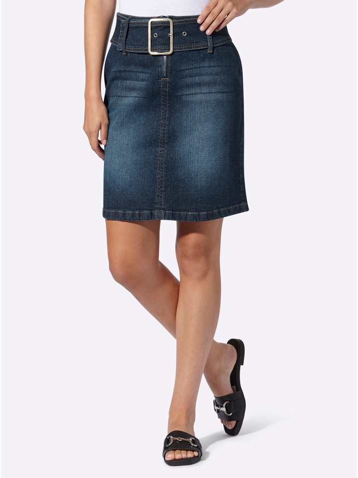 

Юбка из денима цвета синего камня Heine