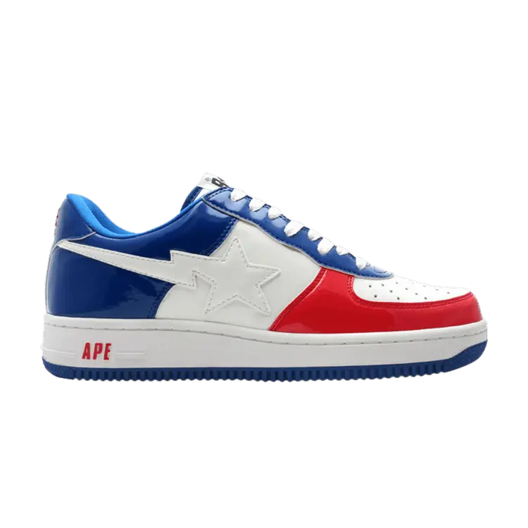 

Кроссовки BAPE Bapesta FS-001 Low 'Red White Blue', красный