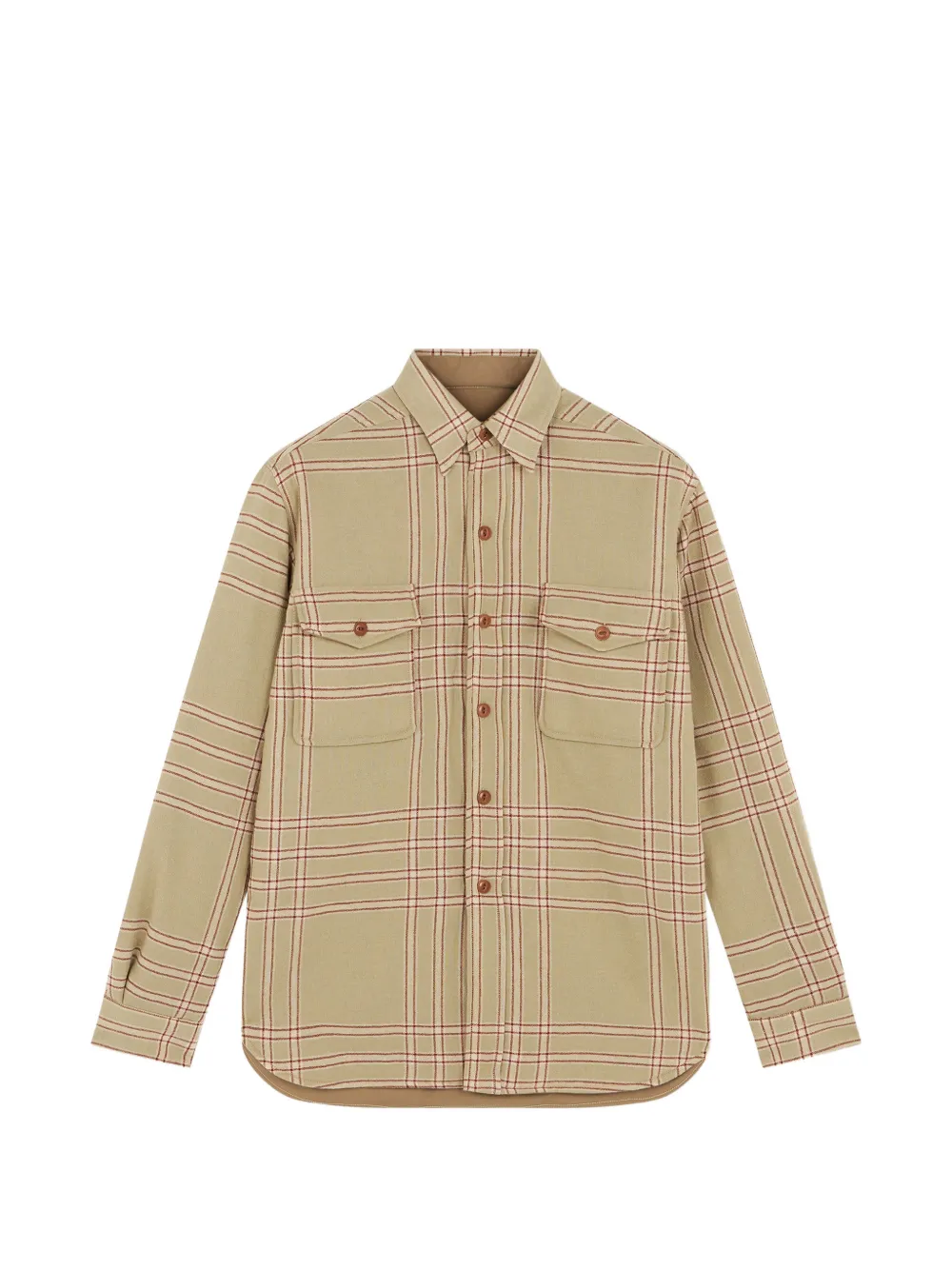 

Клетчатая рубашка-овершот с накладными карманами Fortela, зеленый