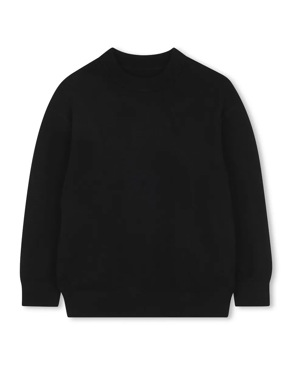 

Детский свитер черного цвета с длинными рукавами Zadig & Voltaire