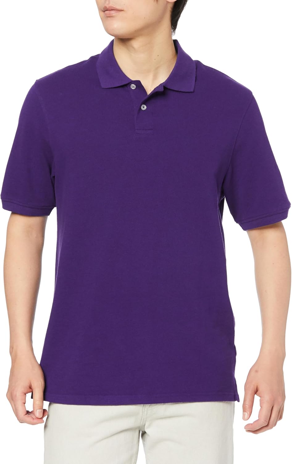 

Мужская хлопковая поло-рубашка пике Amazon Essentials, стандартного кроя, темно-фиолетовый