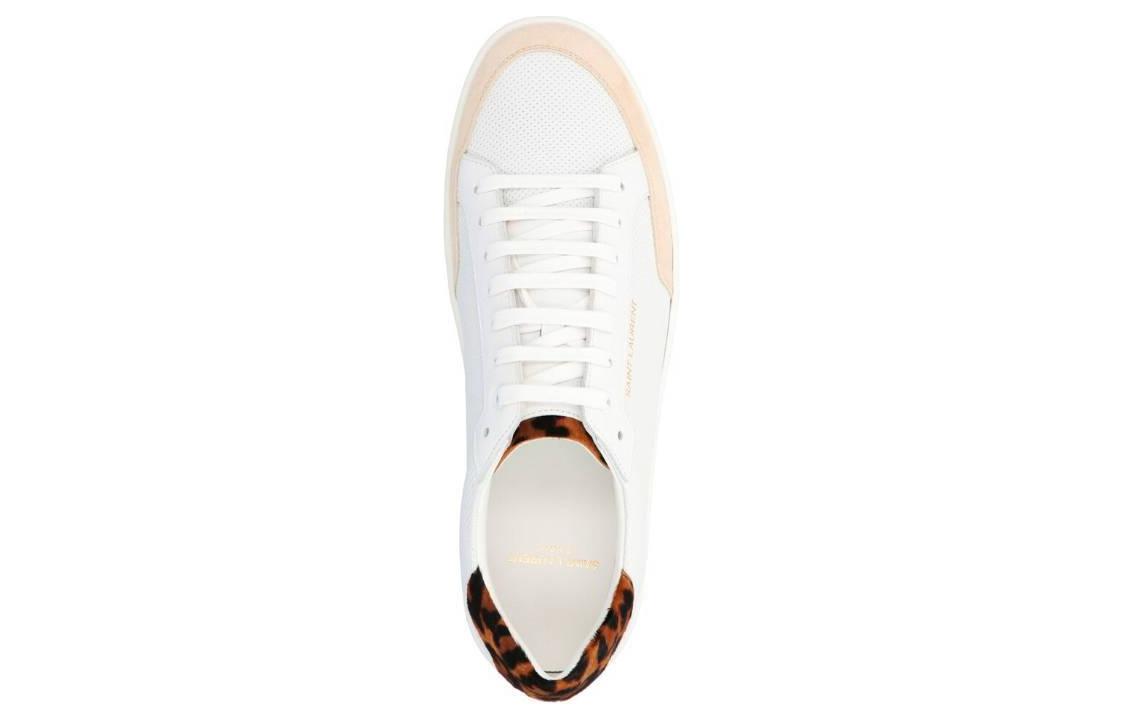 SAINT LAURENT Женские скейтерские кроссовки Court Classic Low top белые — фото 4