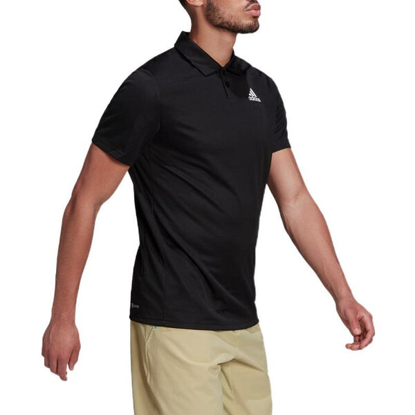 Футболка adidas Solid Color Tennis Sports Short Sleeve Polo Shirt Black, мультиколор — фото 4