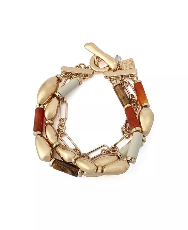 

Браслеты из смешанных камней и литого бисера Robert Lee Morris Soho, gold
