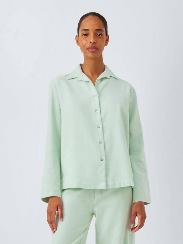 

Хлопковый пижамный комплект в рубчик John Lewis, Smoke Green