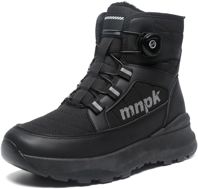 

Зимние ботинки, высокие спортивные, с системой быстрой фиксации, черного и белого цвета, водонепроницаемая обувь для улицы Generic