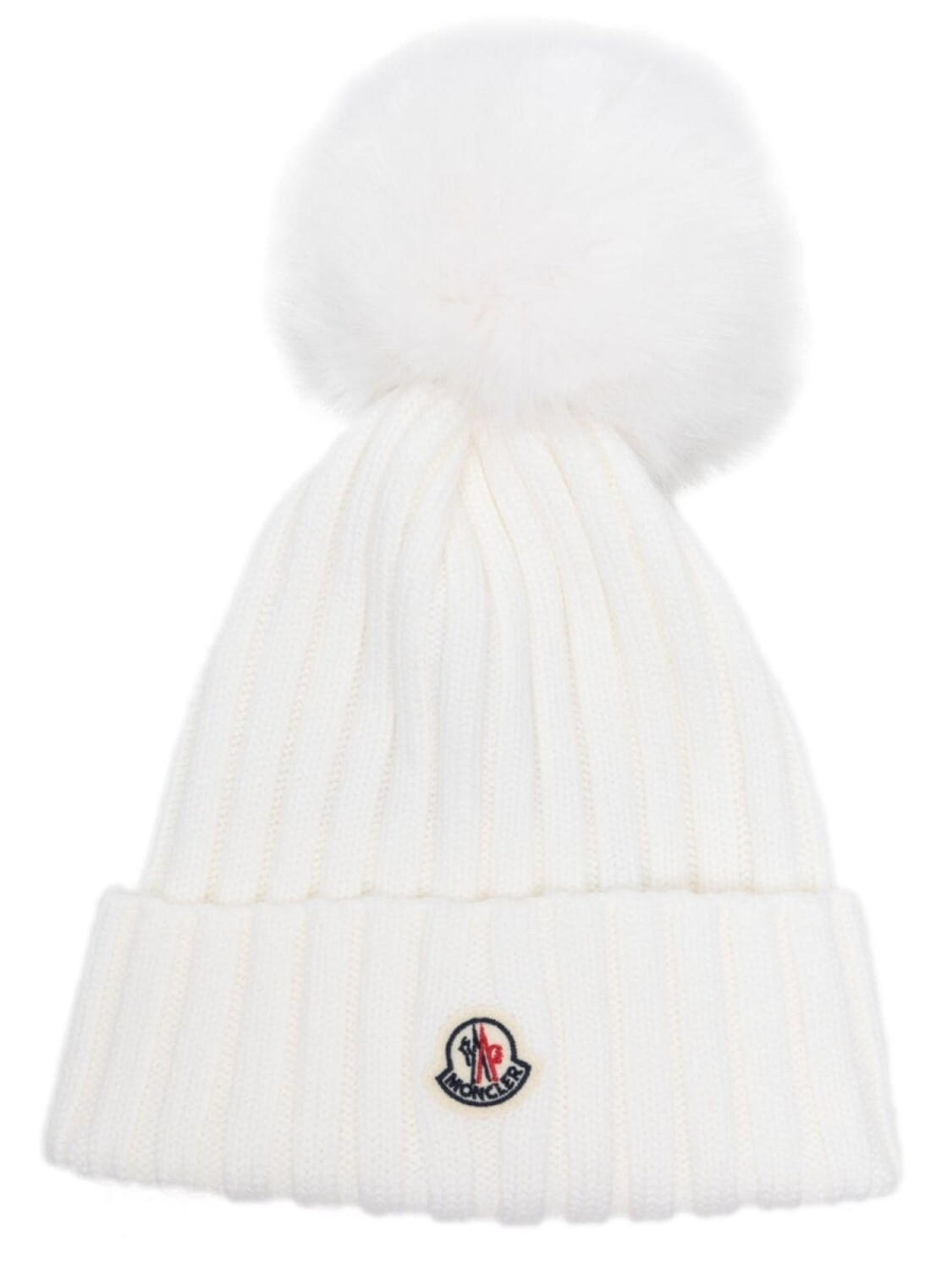 

Moncler шапка бини с помпоном, нейтральный цвет