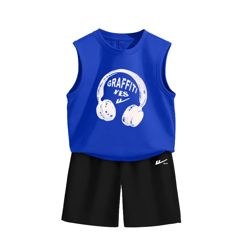 Детский спортивный костюм Casual для детей 3-7 лет WARRIOR, Royal Blue/H Headphone-Black/H White Huili Small K