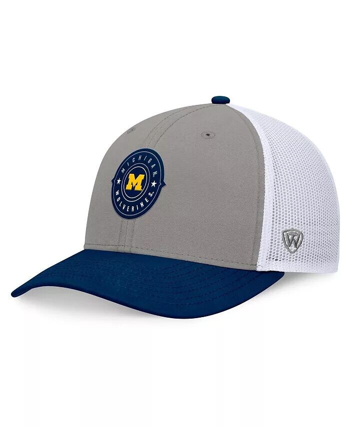 

Мужская серо-синяя регулируемая кепка Michigan Wolverines Rob Trucker Top of the World
