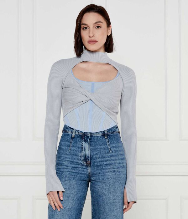 

Блузка Patrizia Pepe Slim Fit, серый