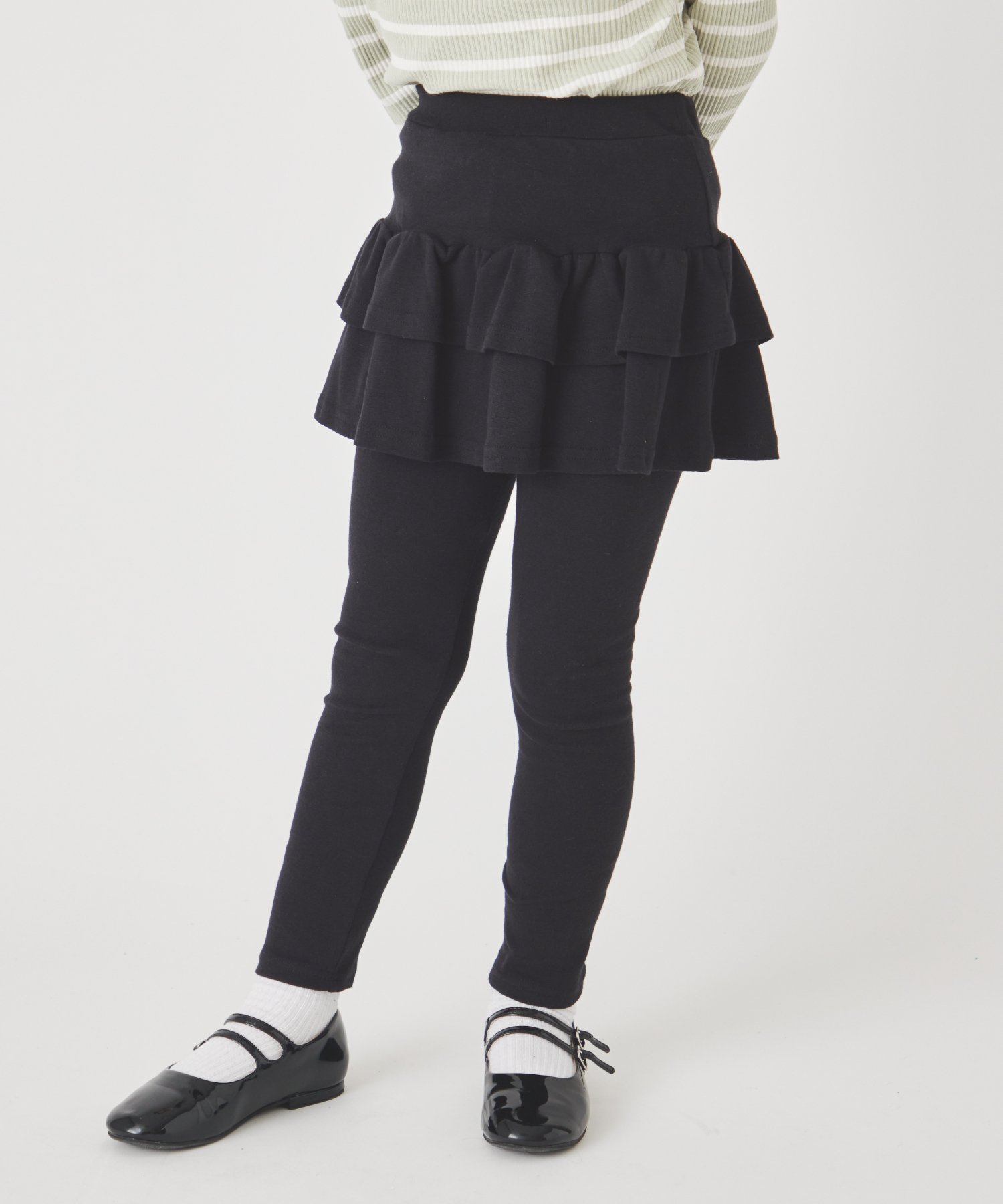 Юбка Эластичные юбки (с двухъярусными оборками) Ever Closet, Black C