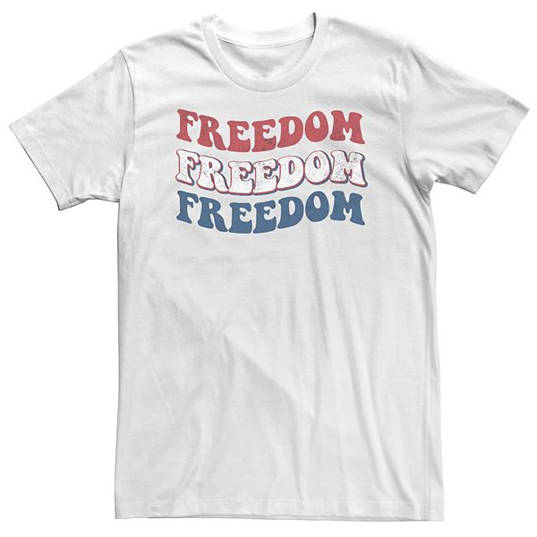 

Футболка Big & tall fifth sun freedom red, white & blue word stack Licensed Character