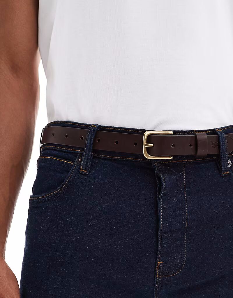 

Новый узкий кожаный ремень Levi's коричневого цвета