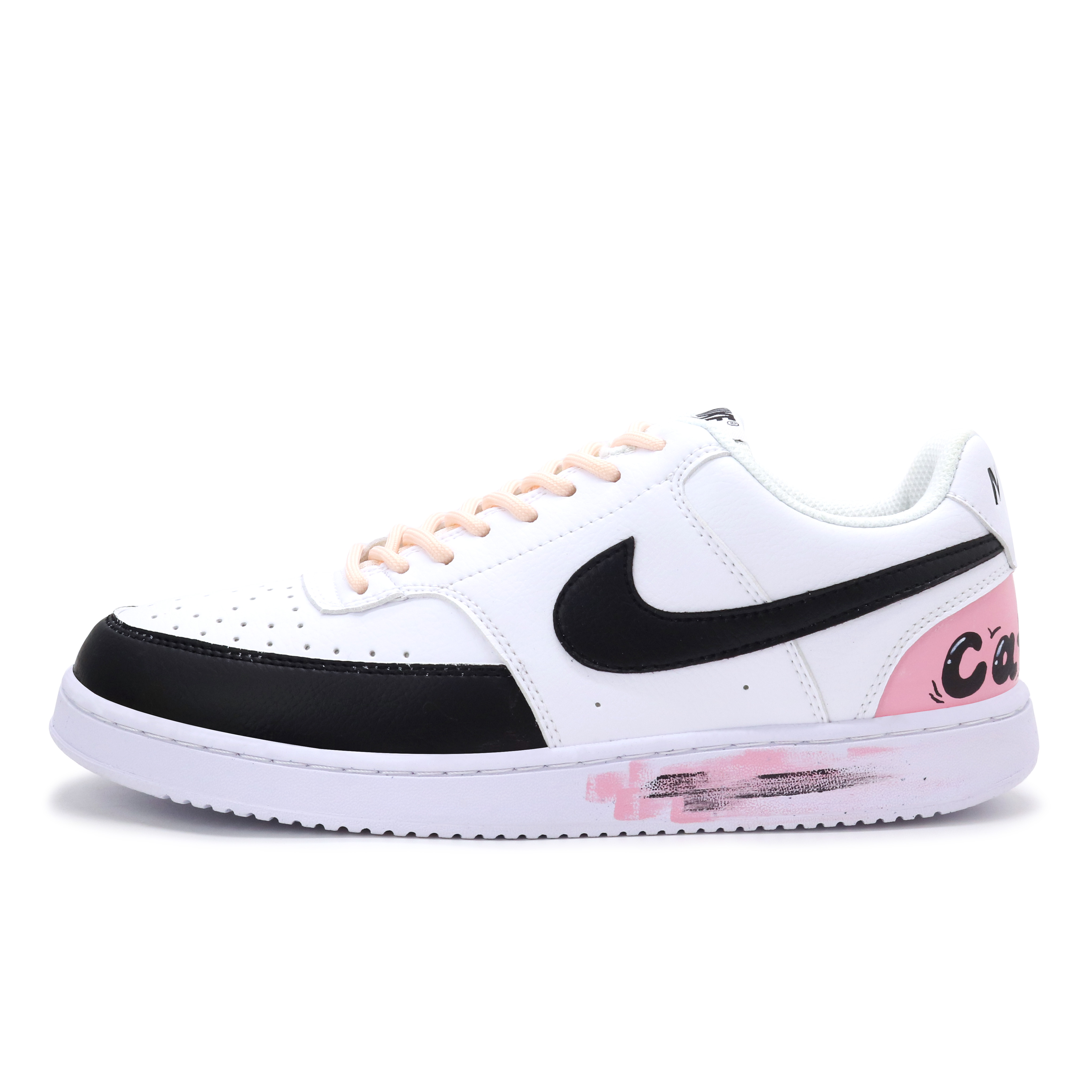 

Nike Кроссовки для скейтбординга Court Vision 1 Low Top, мужские, черные, белые, розовые