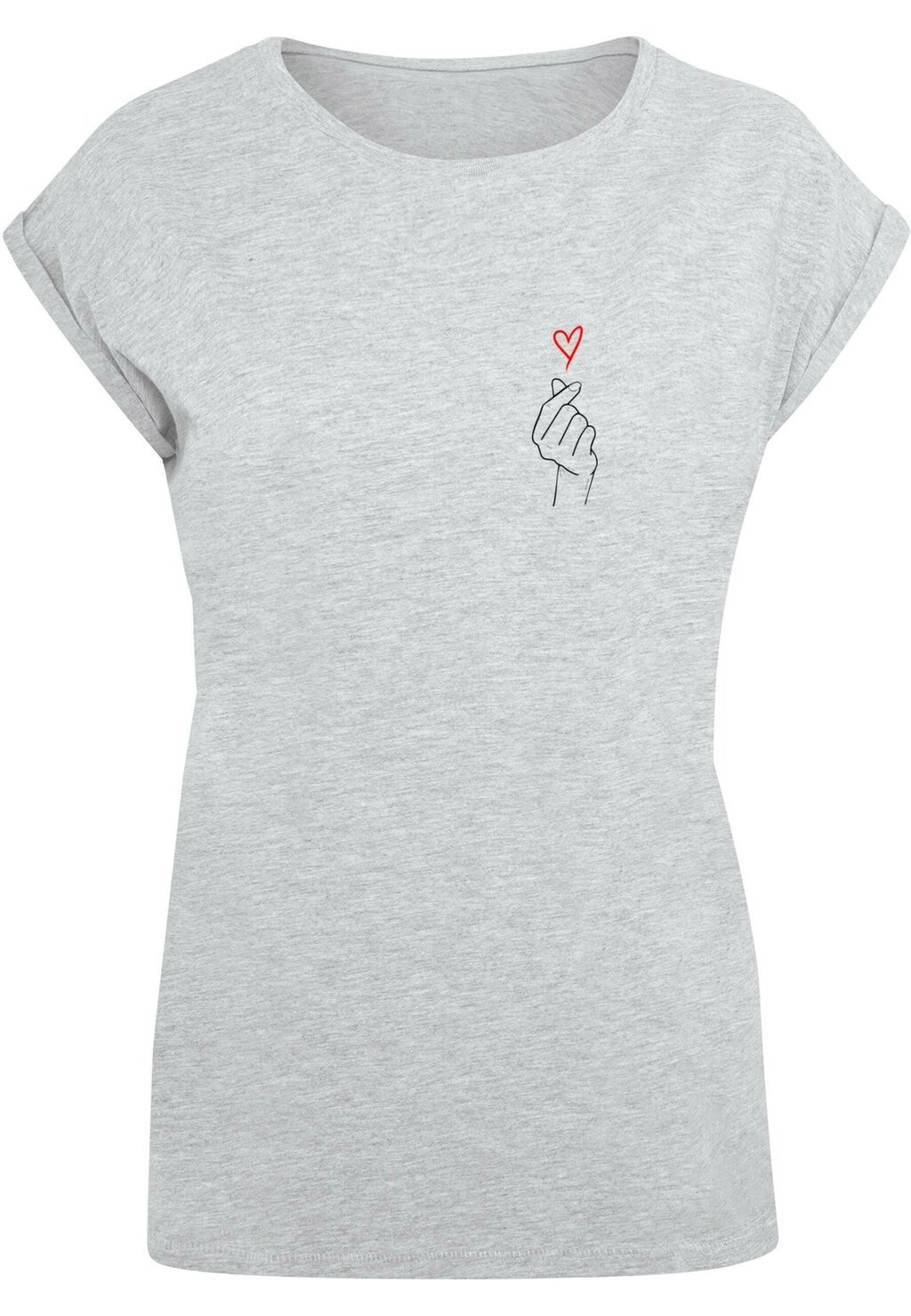 

Футболка с принтом K HEART EXTENDED SHOULDER Merchcode, серый