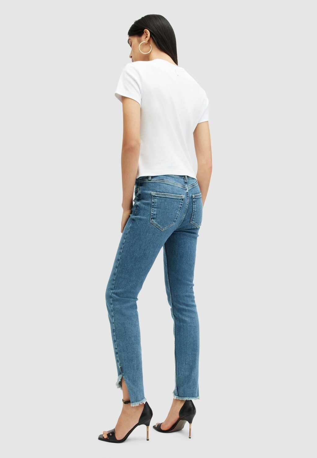 

Джинсы облегающего кроя DAX ASYM HEM AllSaints, синий