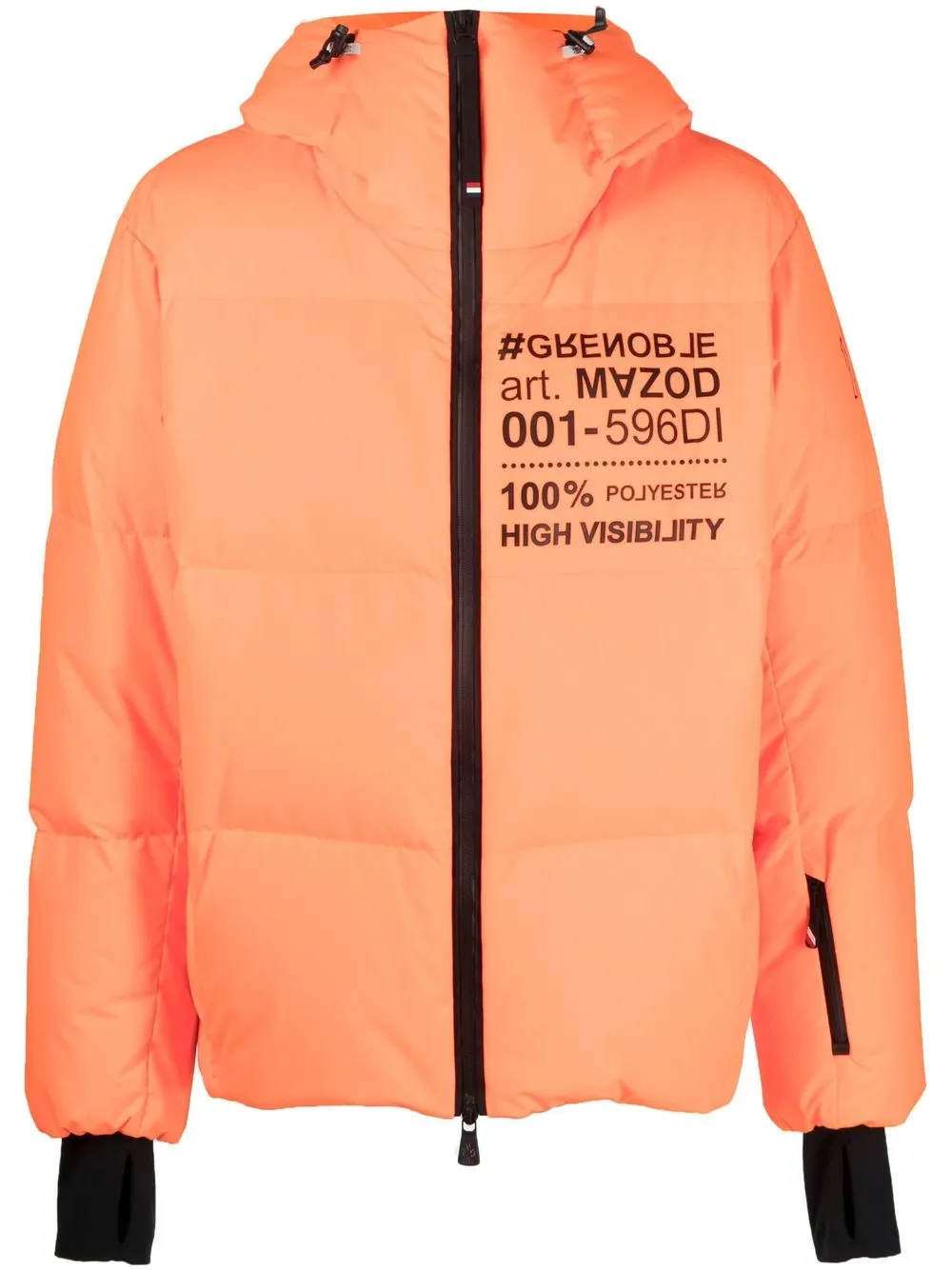 

Пуховик с логотипом Moncler Grenoble, оранжевый