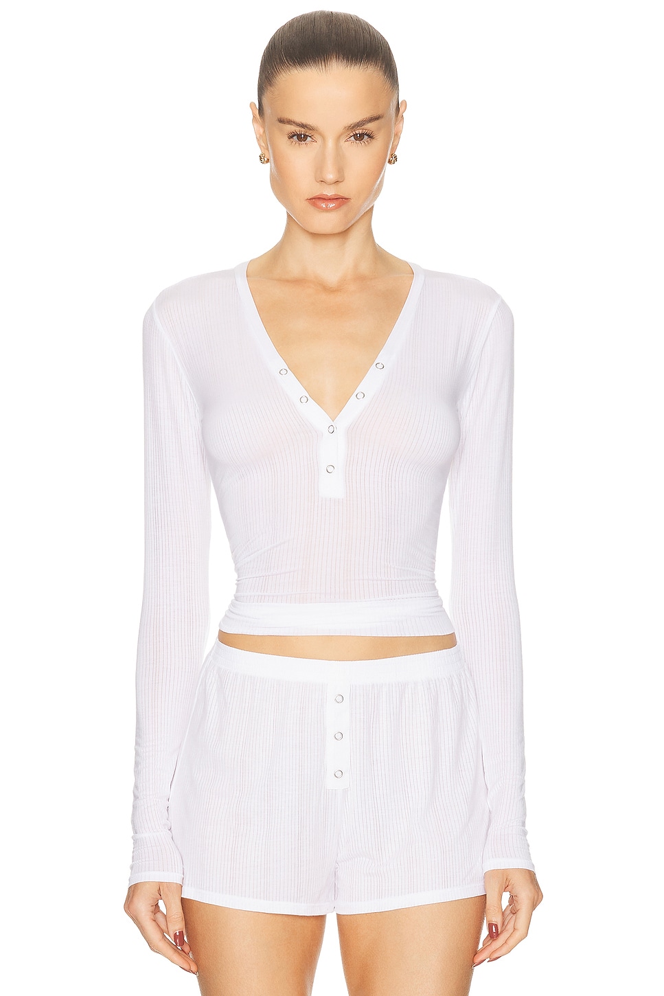 

Вязаный свитшот с рубчиком Negative Underwear, White