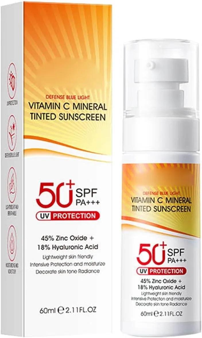 Тонированный солнцезащитный крем Vitamin C, 60 мл, оранжевый Generic