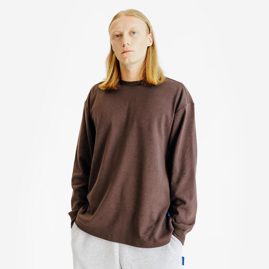 

DECATHLON Мужская рубашка с длинными рукавами - Elementals коричневого цвета