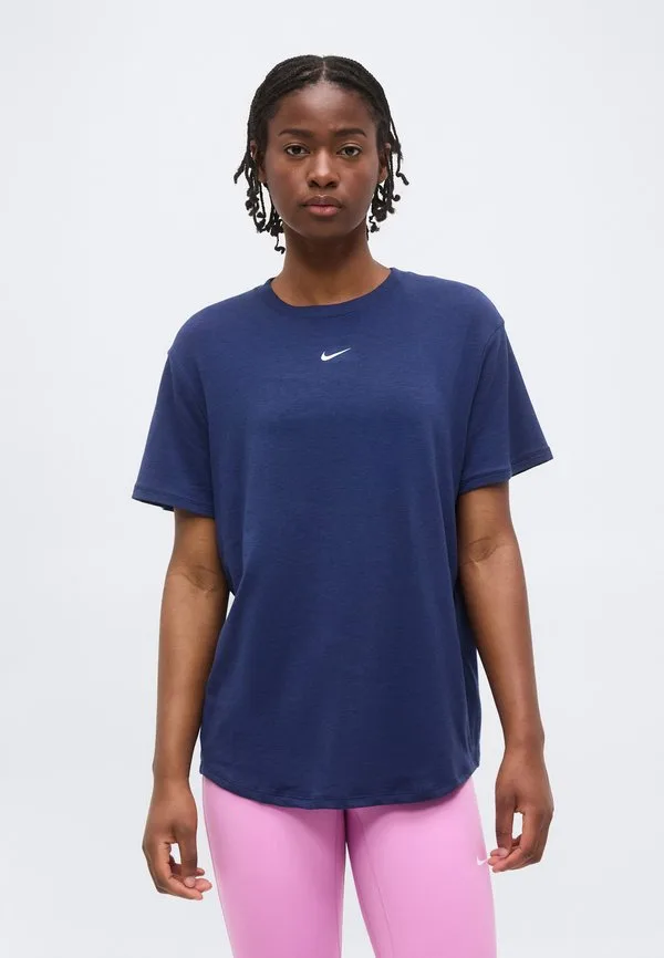 Одна свободная спортивная футболка Nike Performance, Midnight Navy/White