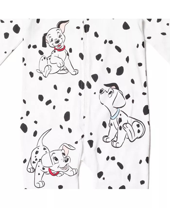Комбинезон на молнии Disney для мальчиков Toddler, новорожденных и старше 101 Dalmatians, белый — фото 4