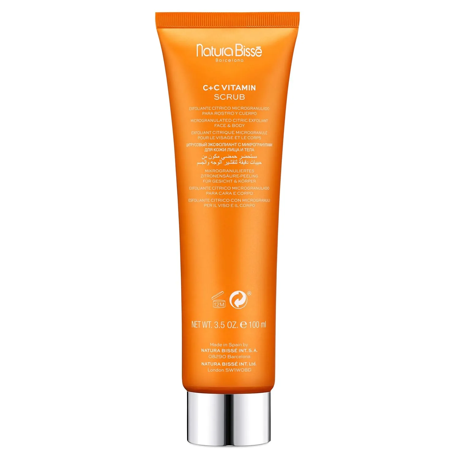 Скраб для лица Natura Bissé C+C Vitamin Scrub, микрогранулированный цитрусовый эксфолиант, обновляет, оживляет и разглаживает кожу, 90 г. 99.23 г, orange — фото 4