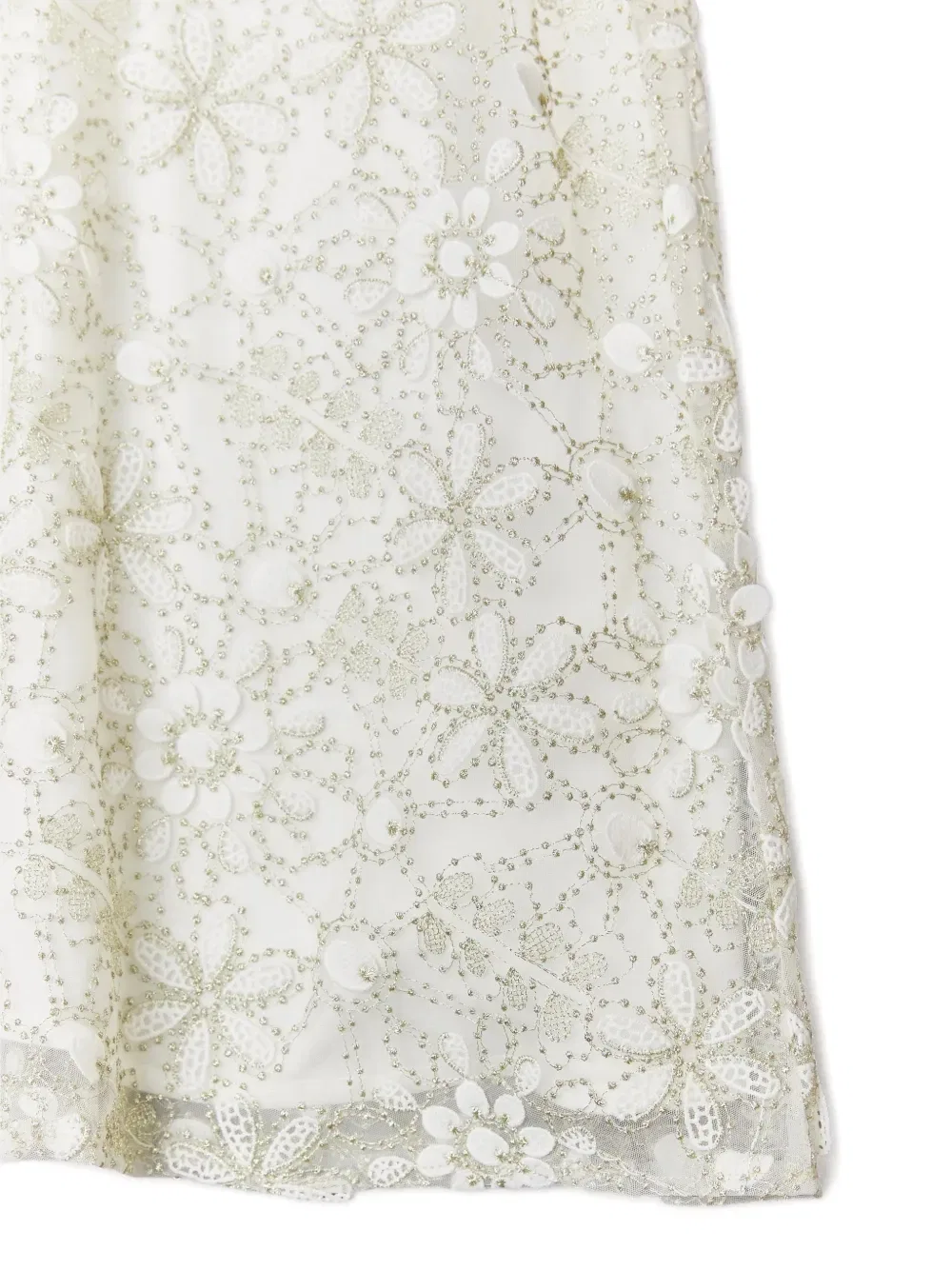 Платье с цветочным кружевом и многослойной отделкой Bcbg Kids, белый — фото 4