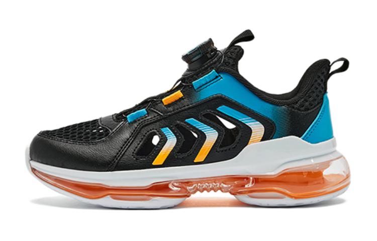 

QIAODAN Скользоустойчивые износостойкие низкие детские повседневные ботинки black blue orange для подростков