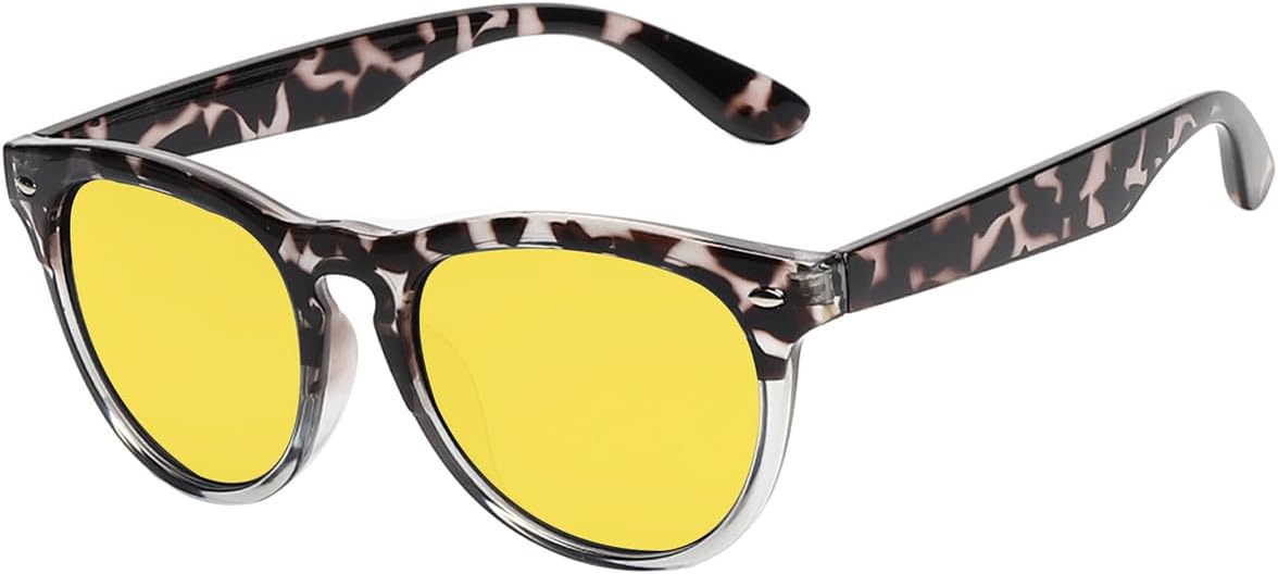 

Очки ночного видения для вождения, поляризованные, с антибликовым покрытием, желтого цвета, солнцезащитные очки для вождения в ночное время, для мужчин и женщин Yogo Vision, Brown Havana and Light Grey