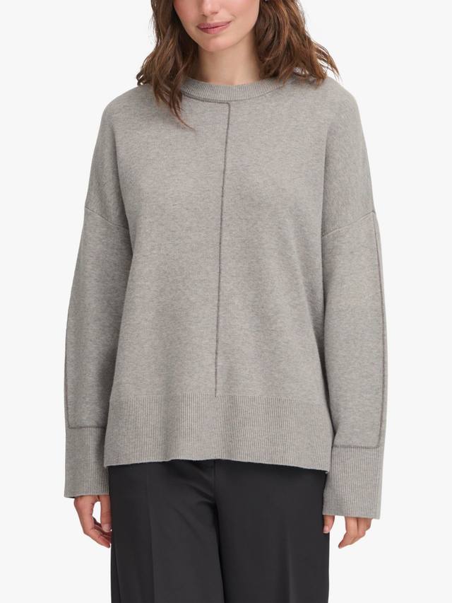 

Баллия свитер с круглым вырезом ICHI, Grey Melange