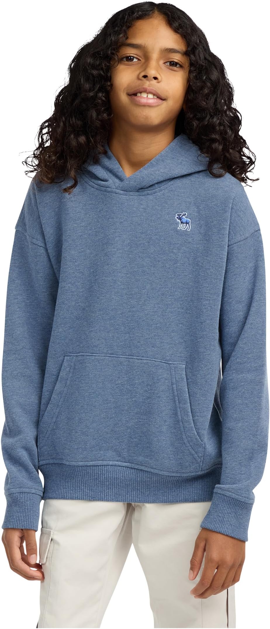 

Худи abercrombie kids Essentials Fleece Hoodie, цвет Anf Vintage Indigo Heather